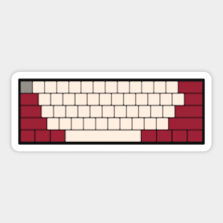 Mechanical Keyboard - Alfa Romeo F1 Team Colour Scheme Sticker